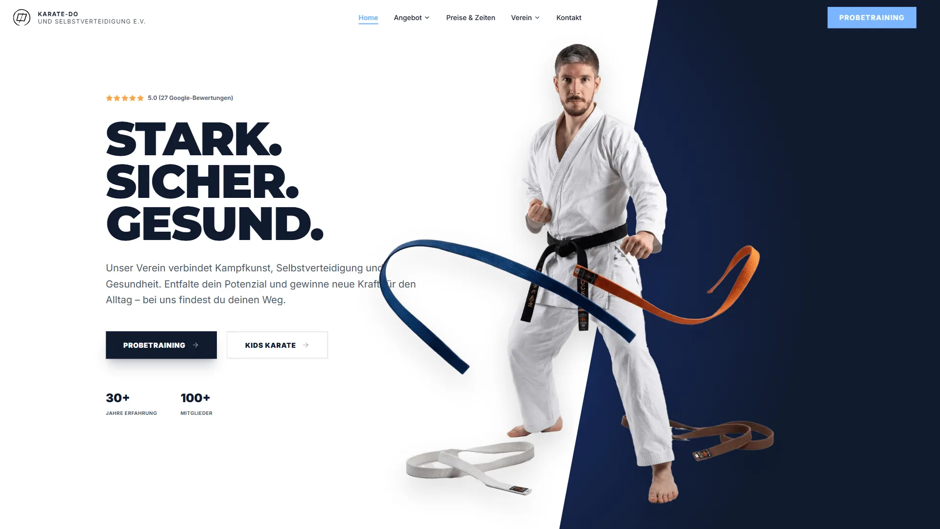 Live-Website Karate-Do Trier — Sport & Verein