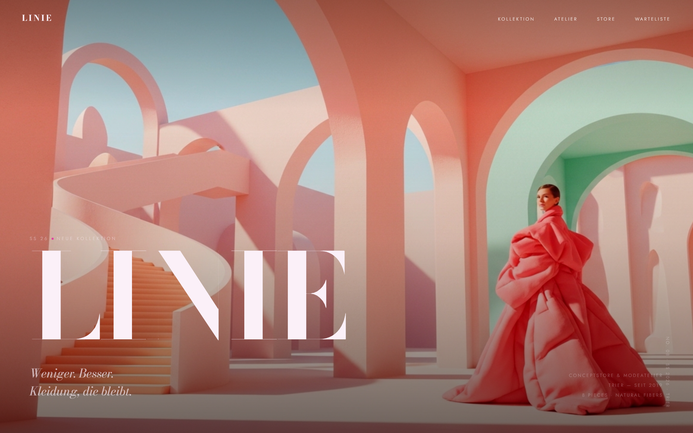 Stilvorschau Mode & Fashion — modisches, expressives Webdesign für Boutiquen und Labels