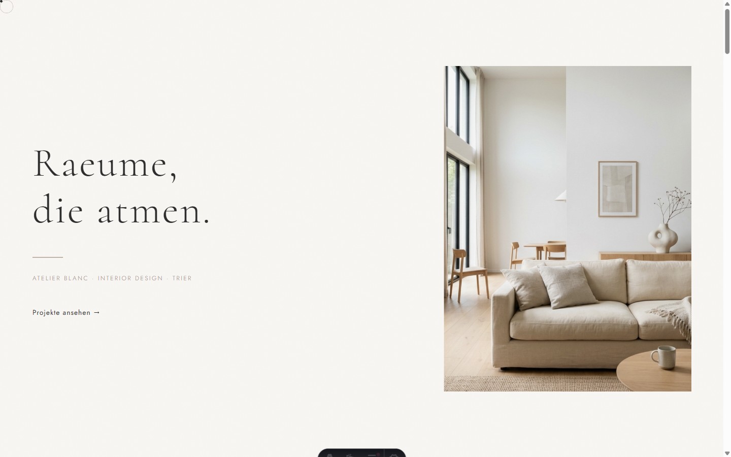 Stilvorschau Quiet Luxury — gehobenes, minimalistisches Webdesign für Premium-Marken